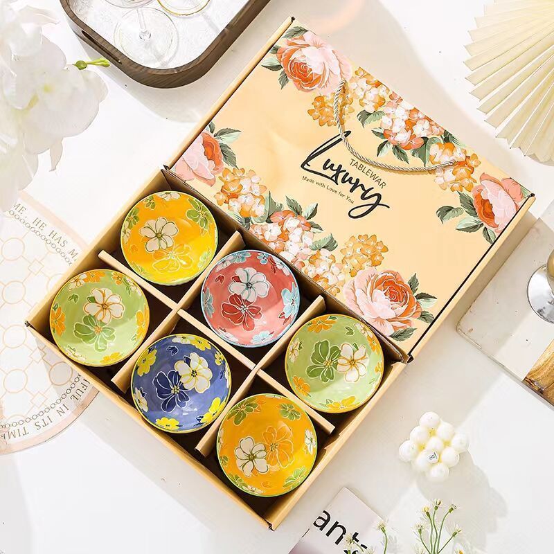 /ชามข้าวสไตล์อภิบาลสไตล์ญี่ปุ่นสด, งานฝีมือเคลือบด้านล่าง, ชามข้าวชามไอศครีมชามซุปชามสลัด PMMT