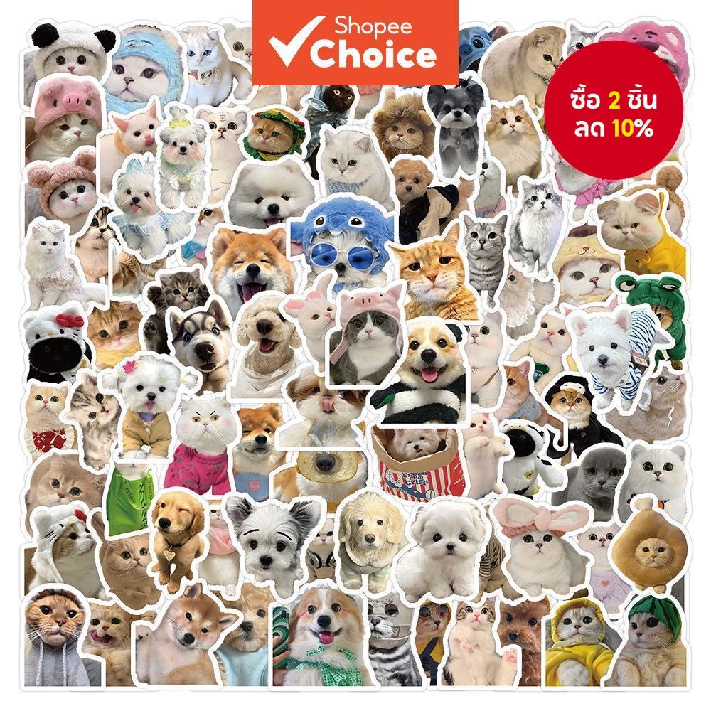 200/100pcs ตลกน่ารักสัตว์เลี้ยง Puppy ลูกแมวสติกเกอร์สําหรับกระเป๋าเดินทางเคสโทรศัพท์แล็ปท็อปโน้ตบุ๊ค Decals เด็กของขวัญ RecordingYourLife