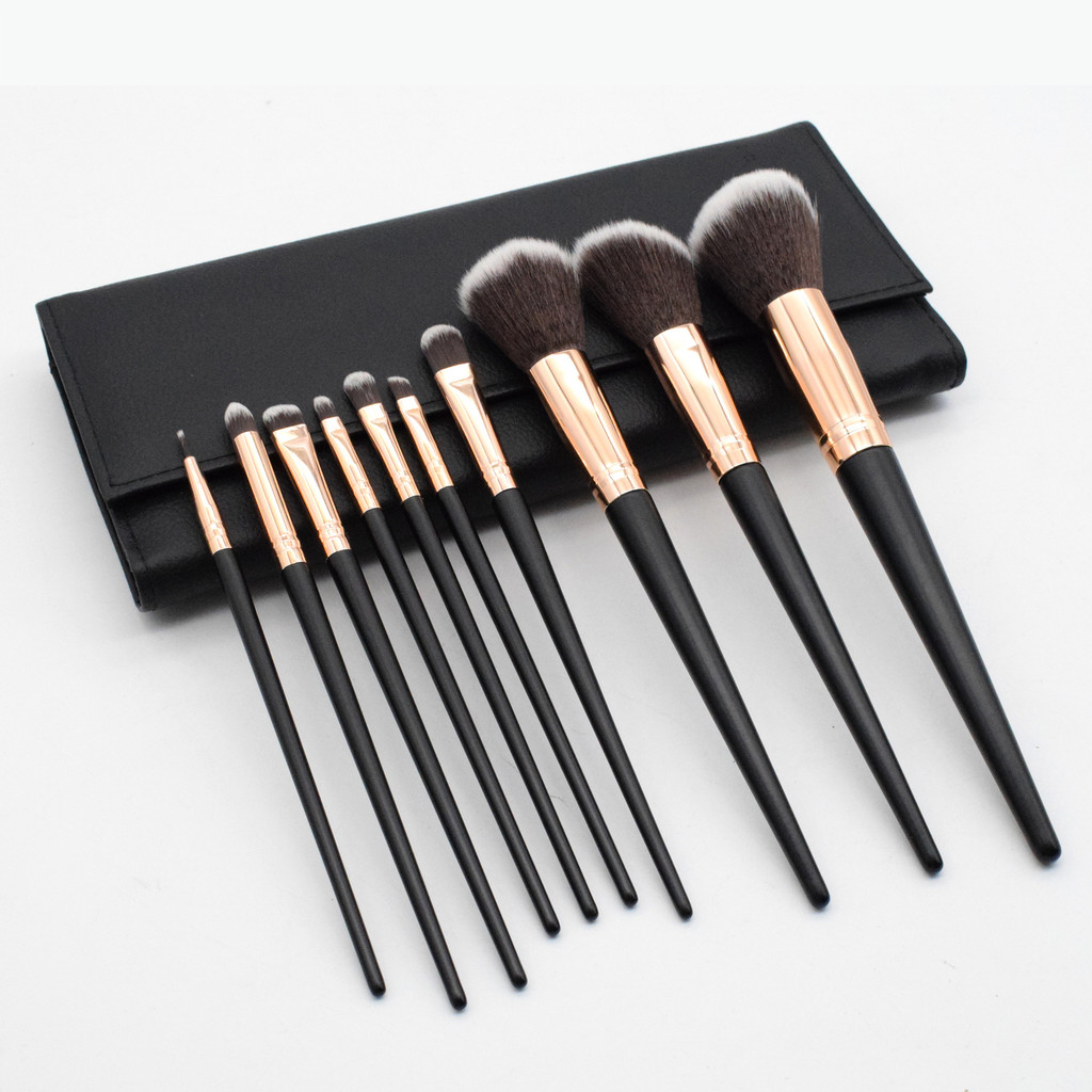 10ชุดแปรงแต่งหน้าความงามชุดแปรงแต่งหน้าเครื่องมือแต่งหน้าใบหน้าชุดเต็มของการจัดเก็บแบบพกพาdd1225