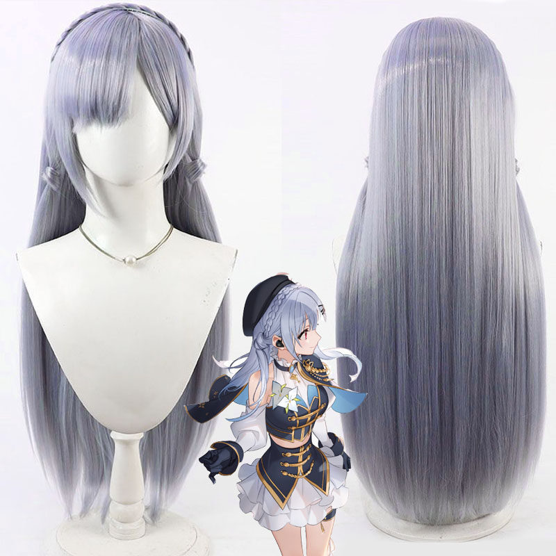 Virtual VTuber Hakase Fuyuki Cosplay Wig Simulated Scalp Detachable Twist Braids