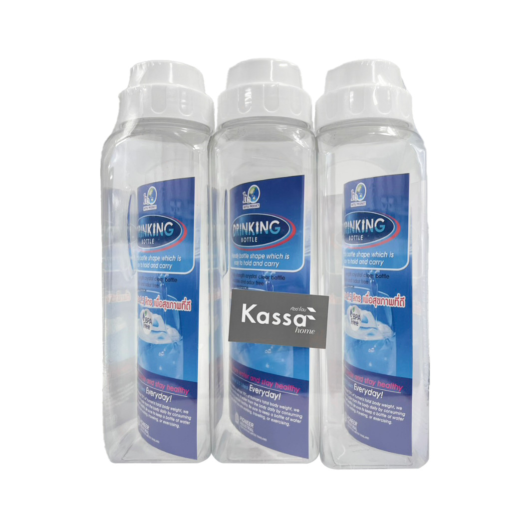 กระบอกน้ำ No.PN/G165 ทรงเหลี่ยม 1400ml สีใส ฝาขาว ราคา ถูกที่สุด ดีลบีเคเค แกลเลอรีภาพที่ 5