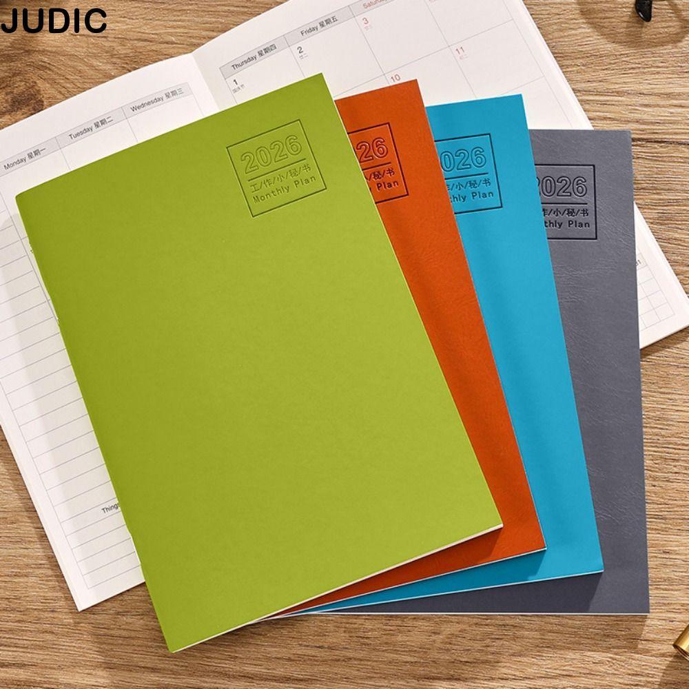 JUDIC สมุดบันทึกตาราง 2026 Planner Notebook Agenda Planner 24 แผ่น A5 A4 ประสิทธิภาพการทำงาน โรงเรีย