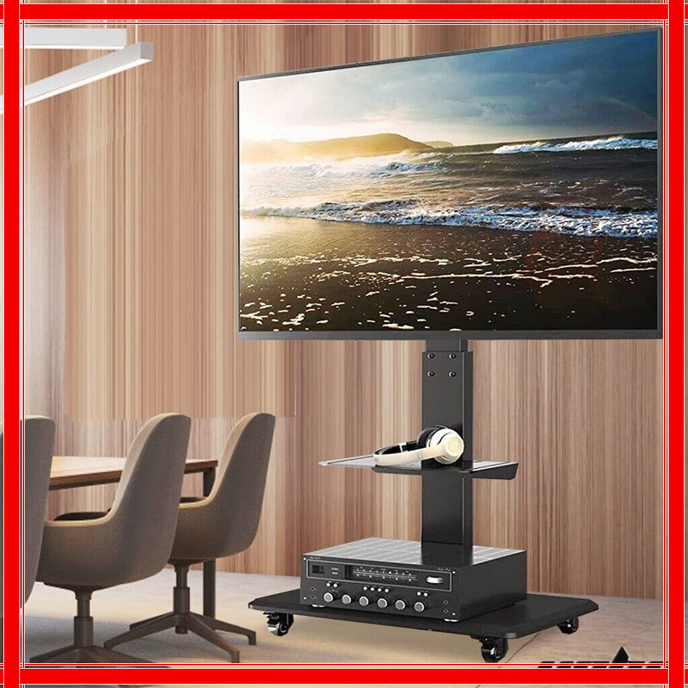 Home display trolley with wheels, mobile floor TV stand suitable for most 32-70 inch TVs