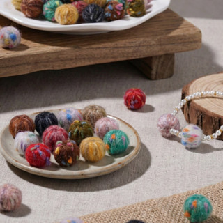 St.kunkka 5 ชิ้น ลูกปัดไหมพรม รูใหญ่ สำหรับเด็กทำสร้อยข้อมือ…