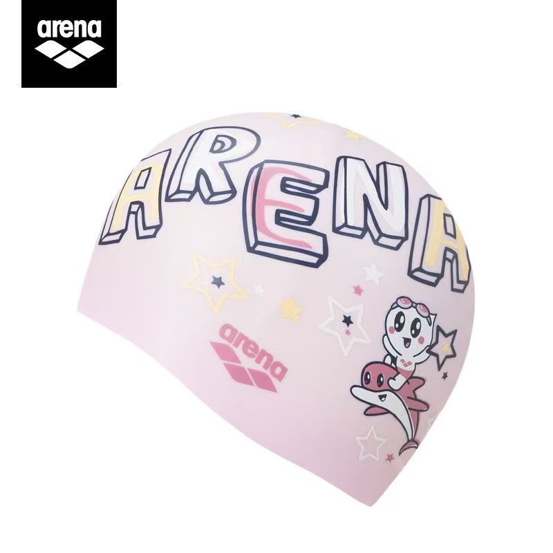 สนามเด็กเล่น Arena น่ารัก การ์ตูน กันน้ำ6-12หมวกว่ายน้ำแฟชั่นใหม่คุณภาพสูงพร้อมลายพิเศษ