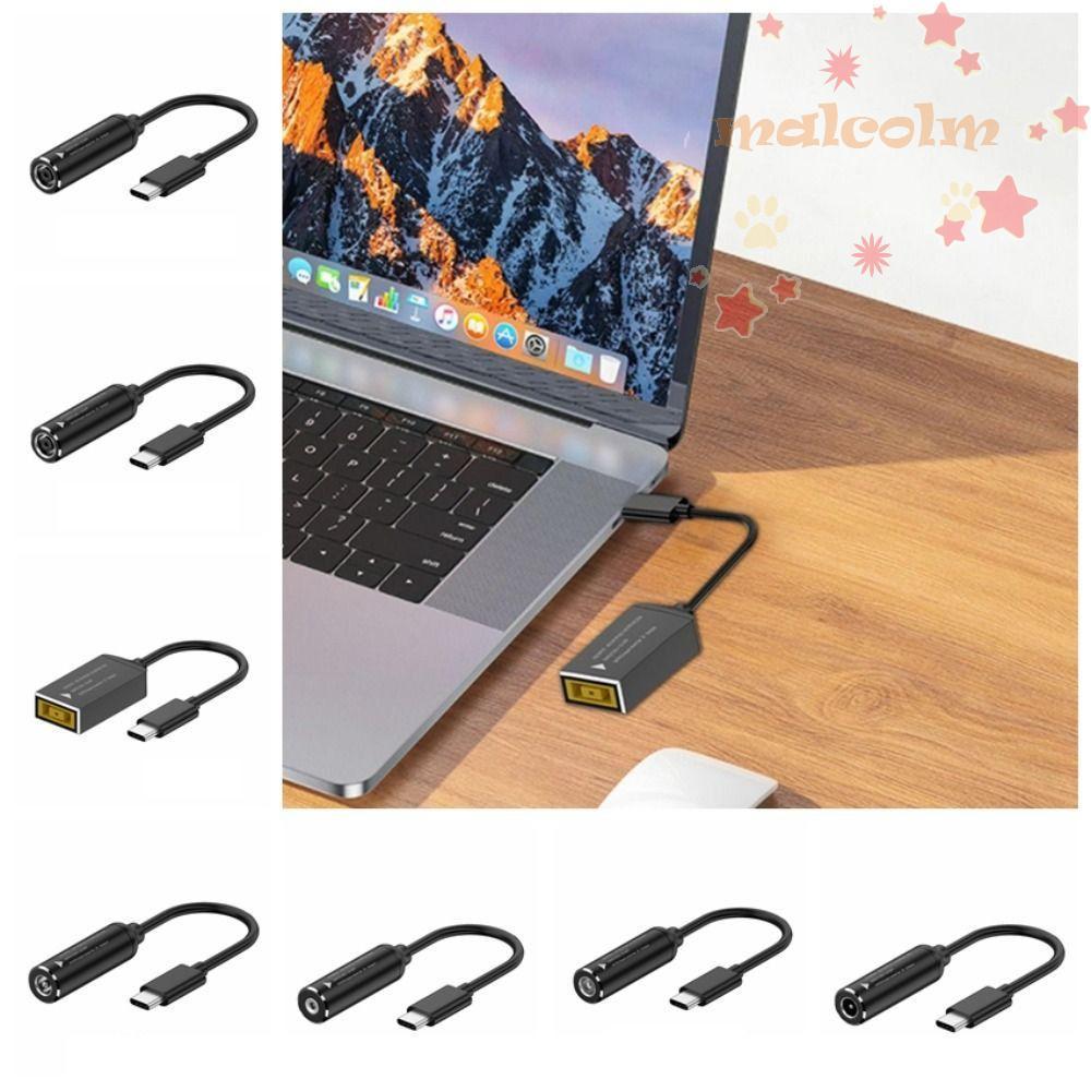 MALCOLM DC To Type-C สายชาร์จ, 5/9/20V PD 65W Type-C To DC Jack, การจดจําอัตโนมัติอินพุต DC 3A DC หญ