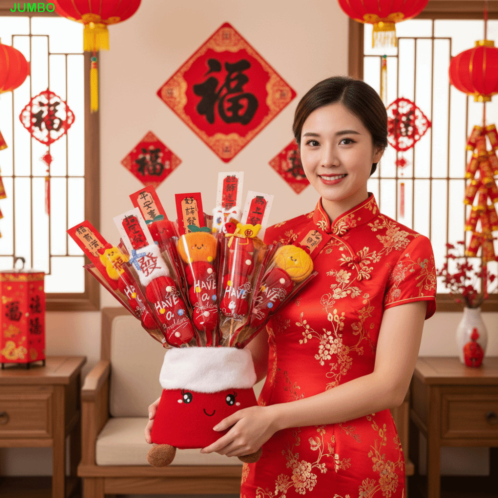 จัมโบ้ ทังลู ตุ๊กตาของเล่น,ของเล่นตุ๊กตาปีใหม่ตลกน่ารัก,บรรยากาศงานรื่นเริงสร้างสรรค์สร้างสรรค์สีแดงการ์ตูนตุ๊กตาของเล่นเด็ก