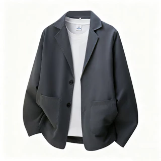 2026 ใหม่ Thin Shirt Coat,ฉันเป็นแค่เสื้อแขนยาวบางๆ ได้โปรดอย่าเข้าใจฉันผิดนะ รูปร่างเหมือนสูทเท่านั้น M-3XL , แอปริคอทส