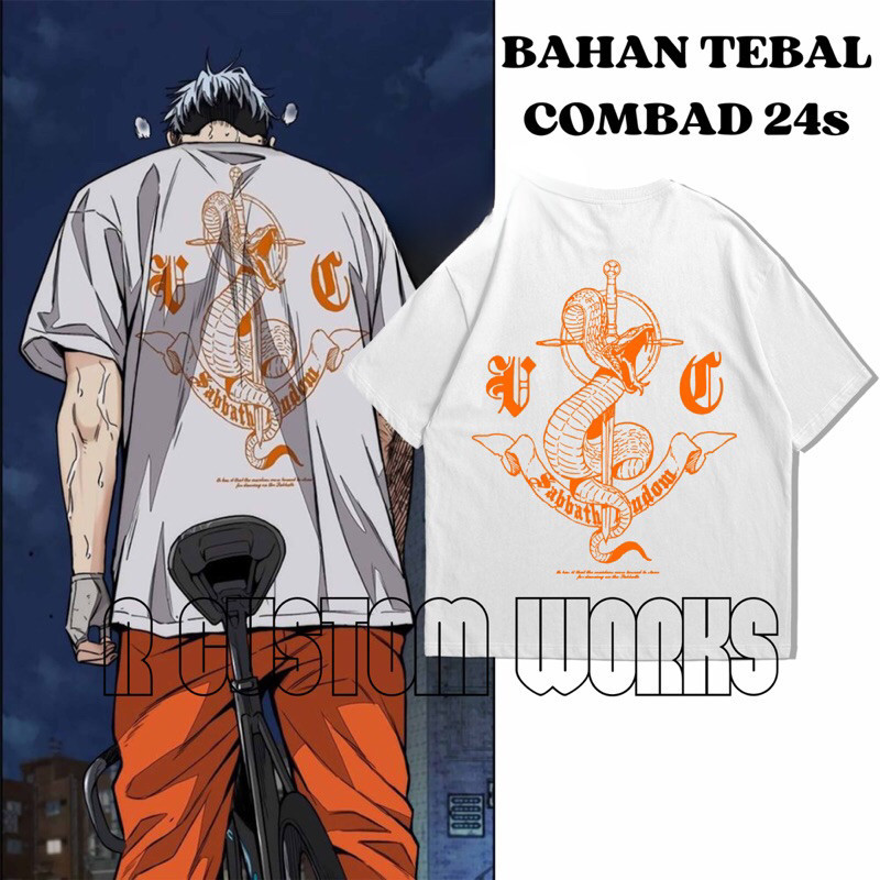 Sabbath Crew Joker Gold T Shirt Wind Breaker Comic Manhwa ชุดหนา combad 24s วัสดุ