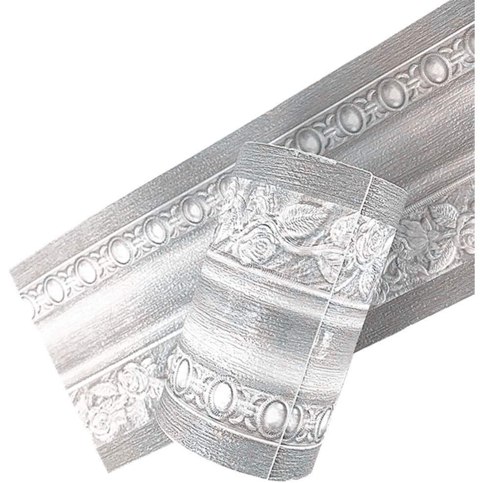 3D Wood Grain Self Adhesive Peel and Stick Waterproof Wall Border Easy to Apply Home Decor Bathroom 