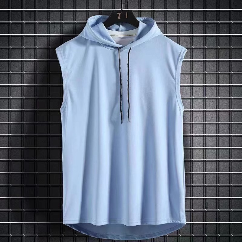 เสื้อกั๊กมีฮู้ด SUIKONE ซุยโคเนะ สำหรับผู้ชาย ในสไตล์อเมริกันเรโทรและฮิปฮอป เหมาะสำหรับกีฬาบาสเกตบอลและการแต่งตัวในวันประจำ — صورة 3