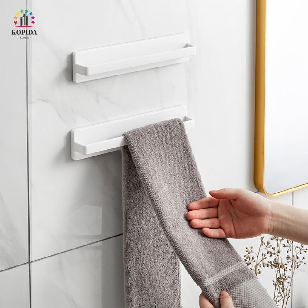 WILLIS ราวแขวนผ้าติดผนัง,ไม่มีร่องรอย Punch Free Bath Towel Hanger, Practical Waterproof Plastic Mul