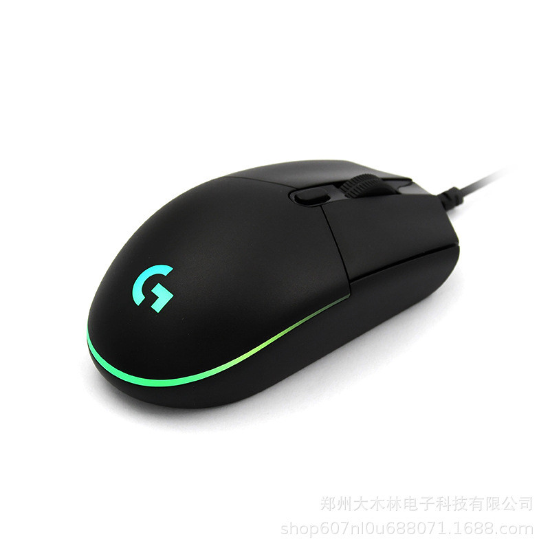 ((ใหม่) G102 เมาส์เกมสํานักงานแบบมีสาย Logitech G203 แบบมีสาย