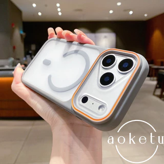 เคสโทรศัพท์แม่เหล็กผิวหน้าต่างขนาดใหญ่เหมาะสําหรับ ไอโฟน 17/16/15/14/13/12 รวมทุกอย่างฝาครอบซิลิโคนป้องกันการตกฝ้า