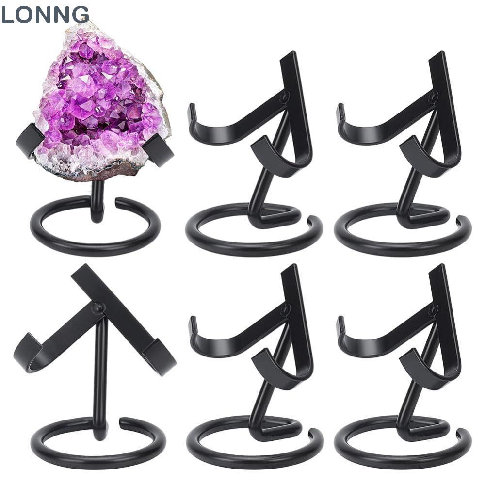 LONNG ที่วางลูกบอลคริสตัล, ชั้นวางเครื่องประดับลูกบอลคริสตัลเหล็กแพลตตินั่มขนาดเล็ก, ขาตั้งจอแสดงผลโลหะสร้างสรรค์แสดงการตกแต่ง