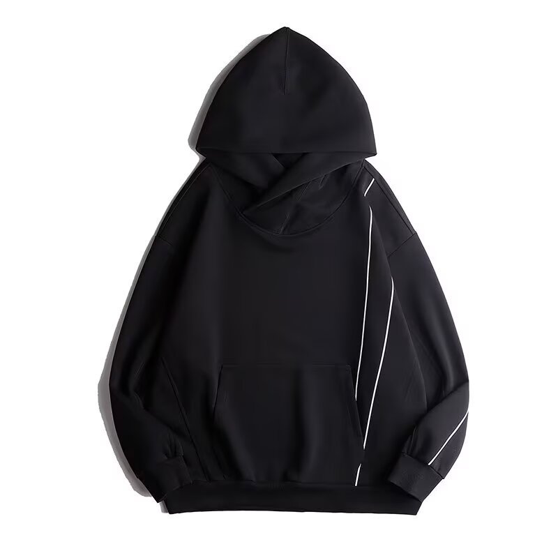 American High Street Club Fear เสื้อกันหนาวผู้ชายแฟชั่นคอสูง Hooded Face-Covering หลวมด้านบน