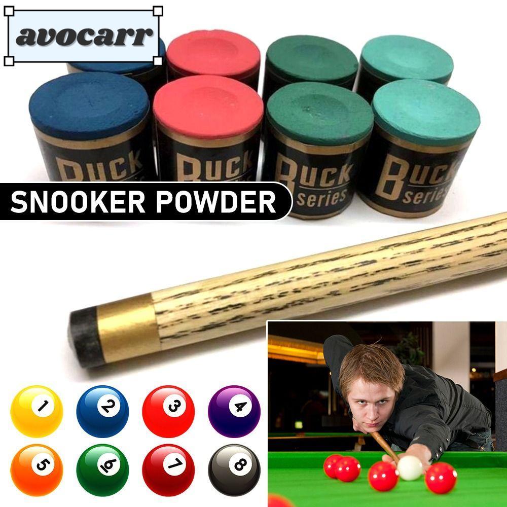 Avocarr ชอล์กหัวไม้คิว แคลเซียมคาร์บอเนต กันลื่น สีฟ้า เขียว แดง อุปกรณ์เสริม สําหรับเล่นสนุ๊กเกอร์ บิลเลียดในร่ม 2 ชิ้น ต่อชุด