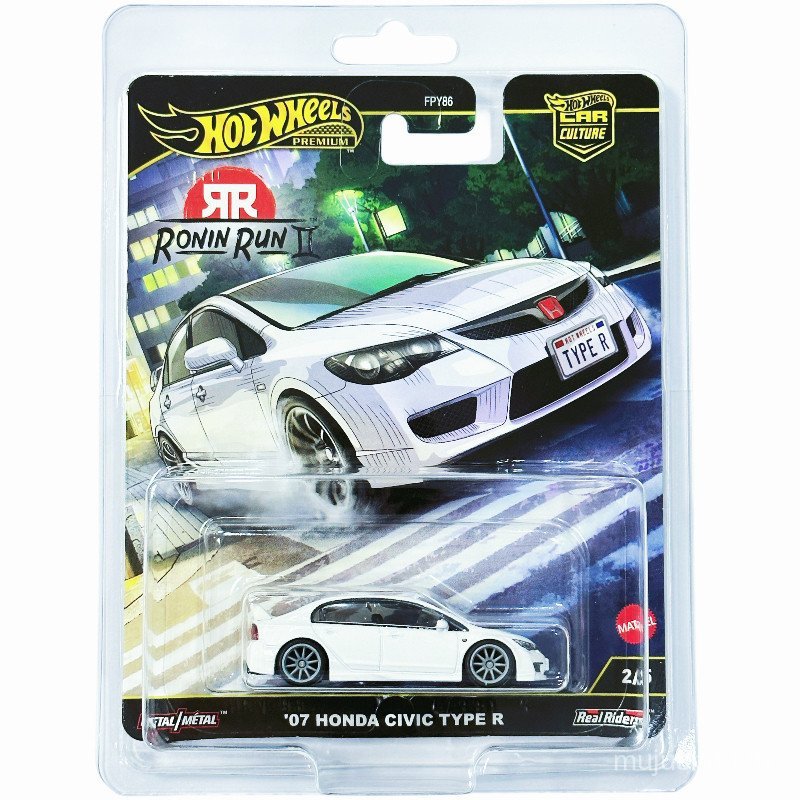 [เคสป้องกันฟรี] Hot Wheels Gold Label Car Culture Ronin Run 2 Honda Civic TYPE R (FD2) 9UAF