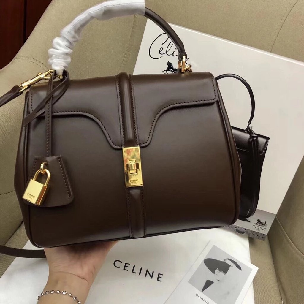 กระเป๋า CELINE 16# สายสะพาย พร้อมหูถือ สำหรับผู้หญิง ออกแบบมาเพื่อมีหลายชั้นและสะดวกในการใช้งานประจำ