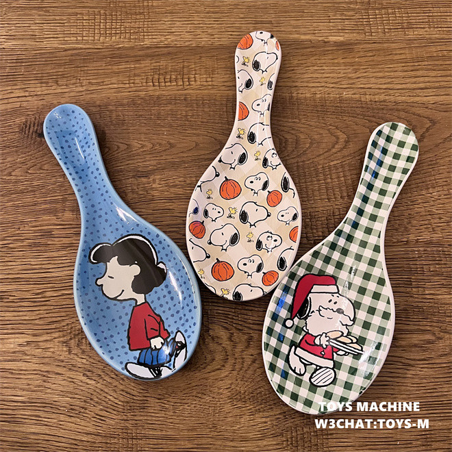 SNP0657 ส่งออก Snoopy Lucy ช้อนข้าวเซรามิกสามารถใช้เป็นจานเล็กได้