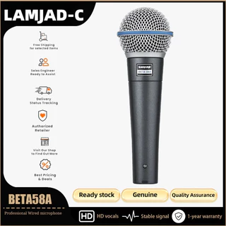 【ของแท้】ไมค์ BETA58A (BETA-58A, BETA58) แบบมีสาย คุณภาพเสียงคมชัด ใช้ร้องเพลง-คาราโอเกะ-เวที-ไลฟ์สด พร้อมส่ง เก็บเงินปลา