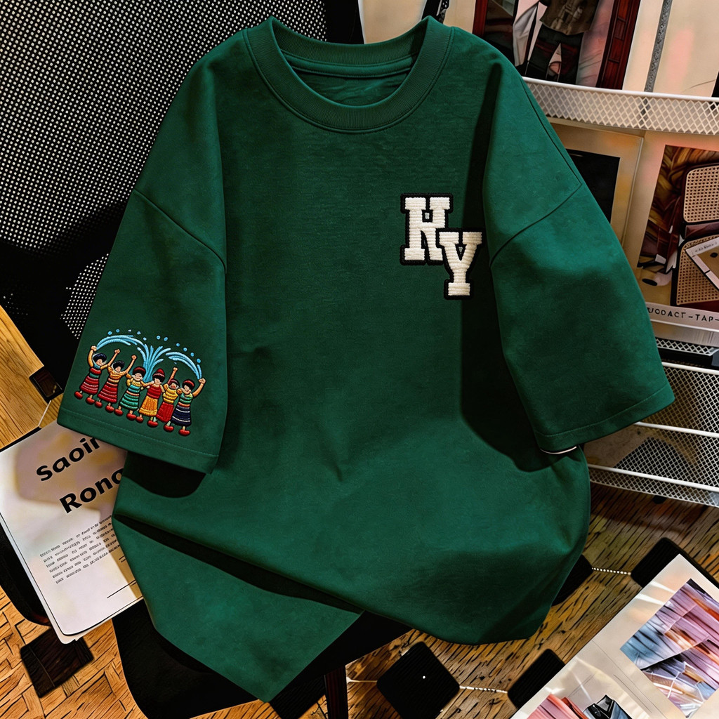 TEE·SHOP🍀เสื้อยืด oversize เสื้อเท่ๆ เกาหลี "Songkran Festival" เสื้อแฟชั่นใ เกาหลีสไตล์ พิมพ์ลาย ผ้านิ่มใส่สบาย COD