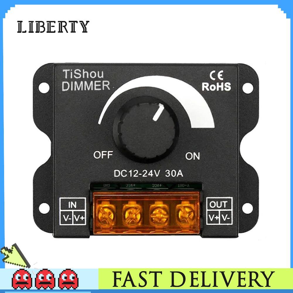 LED ความสว่างตัวควบคุม 30A LED Dimming Controller PWM Digital Stepless Dimming สําหรับโคมไฟ Strip โค