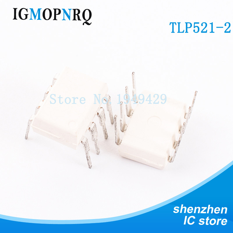 10 ชิ้น/ล็อต TLP521-2 P521-2 521-2 dual optocoupler ทรานซิสเตอร์เอาต์พุต DIP-8 แท้