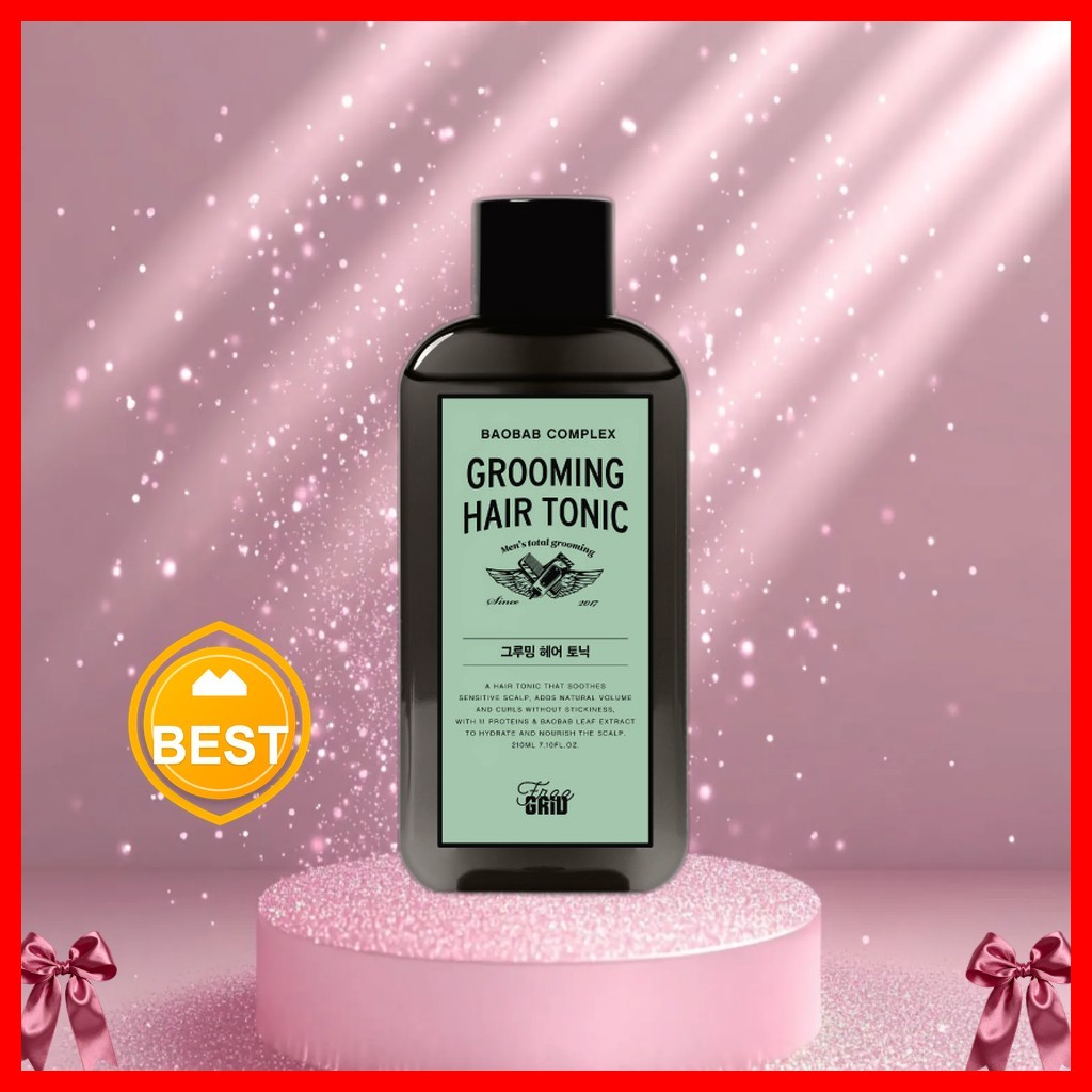 [daiso] Free Grid Grooming Hair Tonic, 210ml, 1pc / Korean Hair Tonic / Natural Volume / ของแท้ 100%