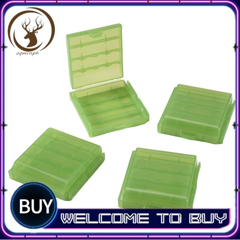 แพ็ค 4 ชิ้น AA / AAA Battery Storage Hard Case Box-Green
