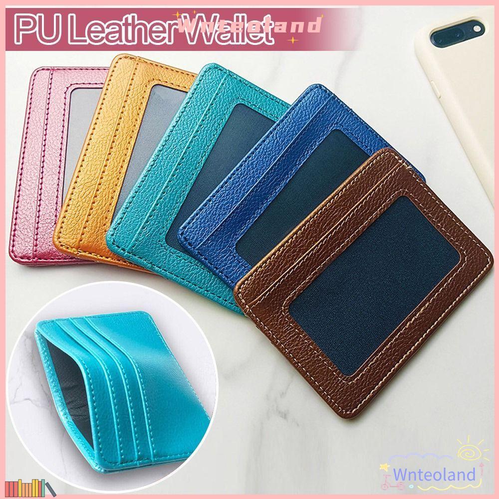 WNTEOLAND Card Holder Travel Bus Pass 5 Card Slot Card
