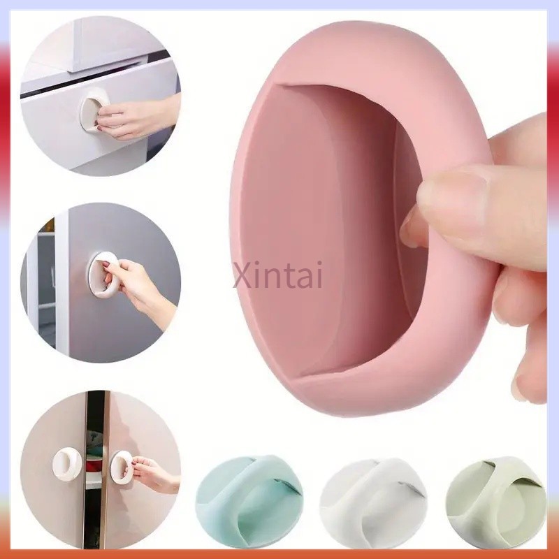 Xintai มือจับประตู ที่จับลิ้นชัก ที่จับประตู ที่จับหน้าต่าง ที่จับมัลติฟังก์ชั่น มินิ สำหรับใช้ในบ้าน วางแทนการเจาะ