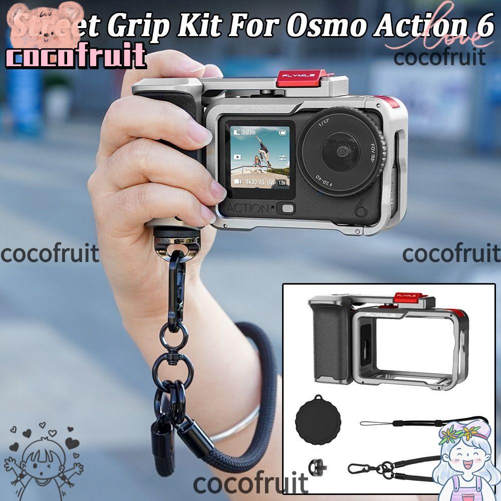 COCOFRUIT Xplorer Grip Kit กรงโลหะ,พร้อมรองเท้าเย็น Quick Release Street Grip Handle, ปุ่มชัตเตอร์อล