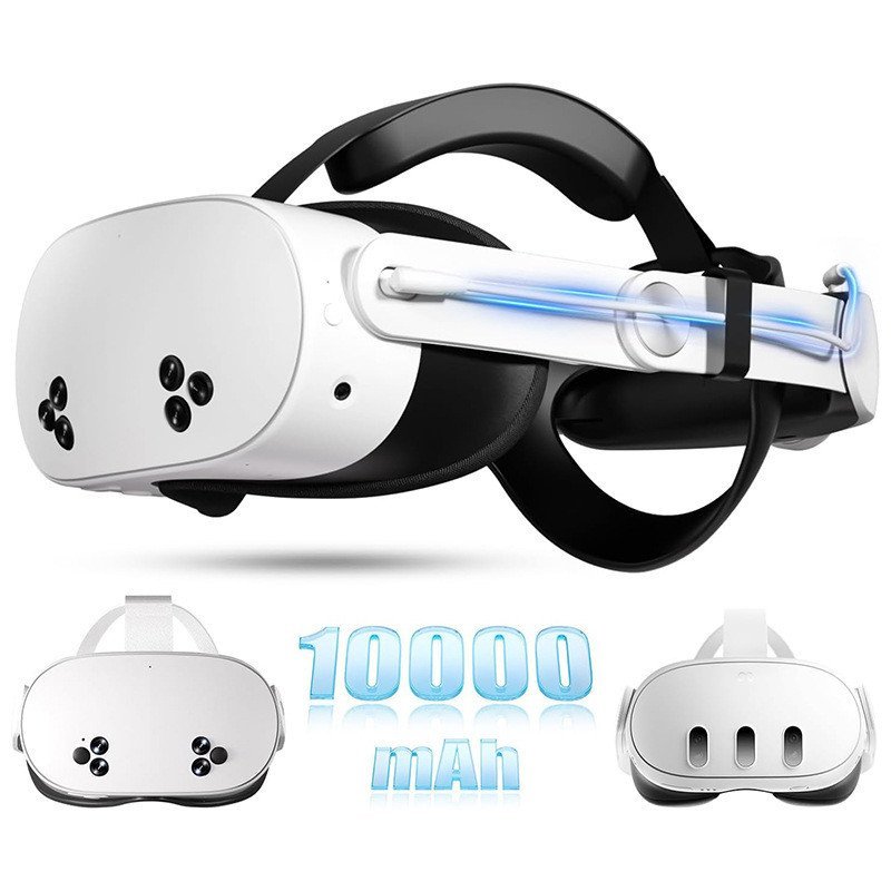 เข้ากันได้กับ Oculus quest3/Quest3s แบตเตอรี่ติดศีรษะ 1,000mAh Fast Charge 18W Power Bank vr อุปกรณ์