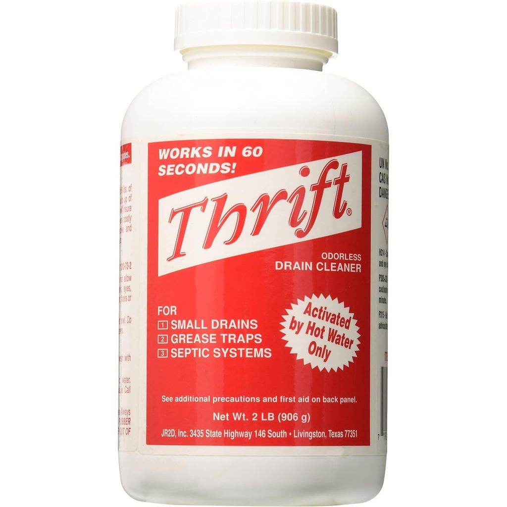 Thrift 2LB น้ํายาทําความสะอาดท่อระบายน้ําแบบ 2-Pound Granular - สีขาวแดง