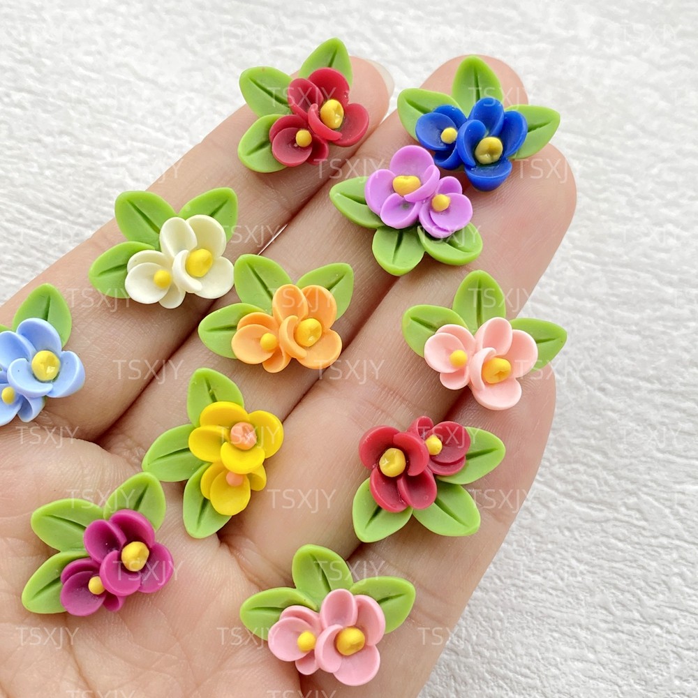 20 ชิ้นเรซิ่นน่ารักผสมสีดอกไม้/เล็บอุปกรณ์เสริมแบนกลับ Rhinestone DIY งานแต่งงานสมุดภาพตกแต่งคริสต์มาสหัตถกรรม ราคา ถูกที่สุด ดีลบีเคเค แกลเลอรีภาพที่ 4