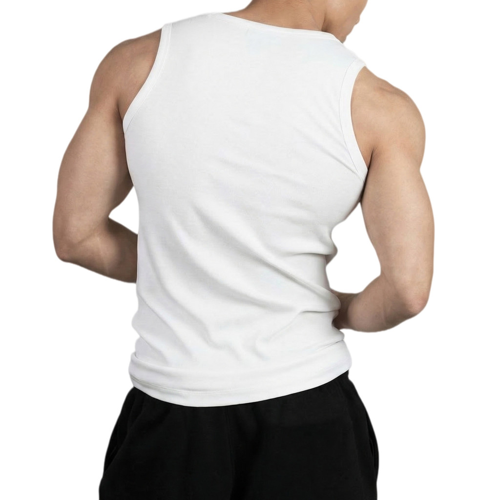 Men's Cotton Vest Workout Elastic Thread I-Shaped Vest Summer Adult Male Sweat Absorbing Sports Vest