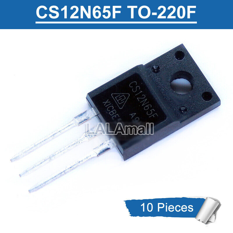 10pcs CS12N65F A9H TO-220F CS 12N65F CS12N65FA9H TO220F 12N65 12A/650V MOSFET ทรานซิสเตอร์ IC ใหม่