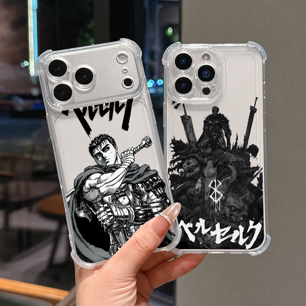 Dark Comic Berserk GutsปลอกสําหรับApple iPhone 17 Air 16 15 14 13 12 11 Pro Max X XR XSMAX 8 7 Plus Anti-drop Soft Clear Cover