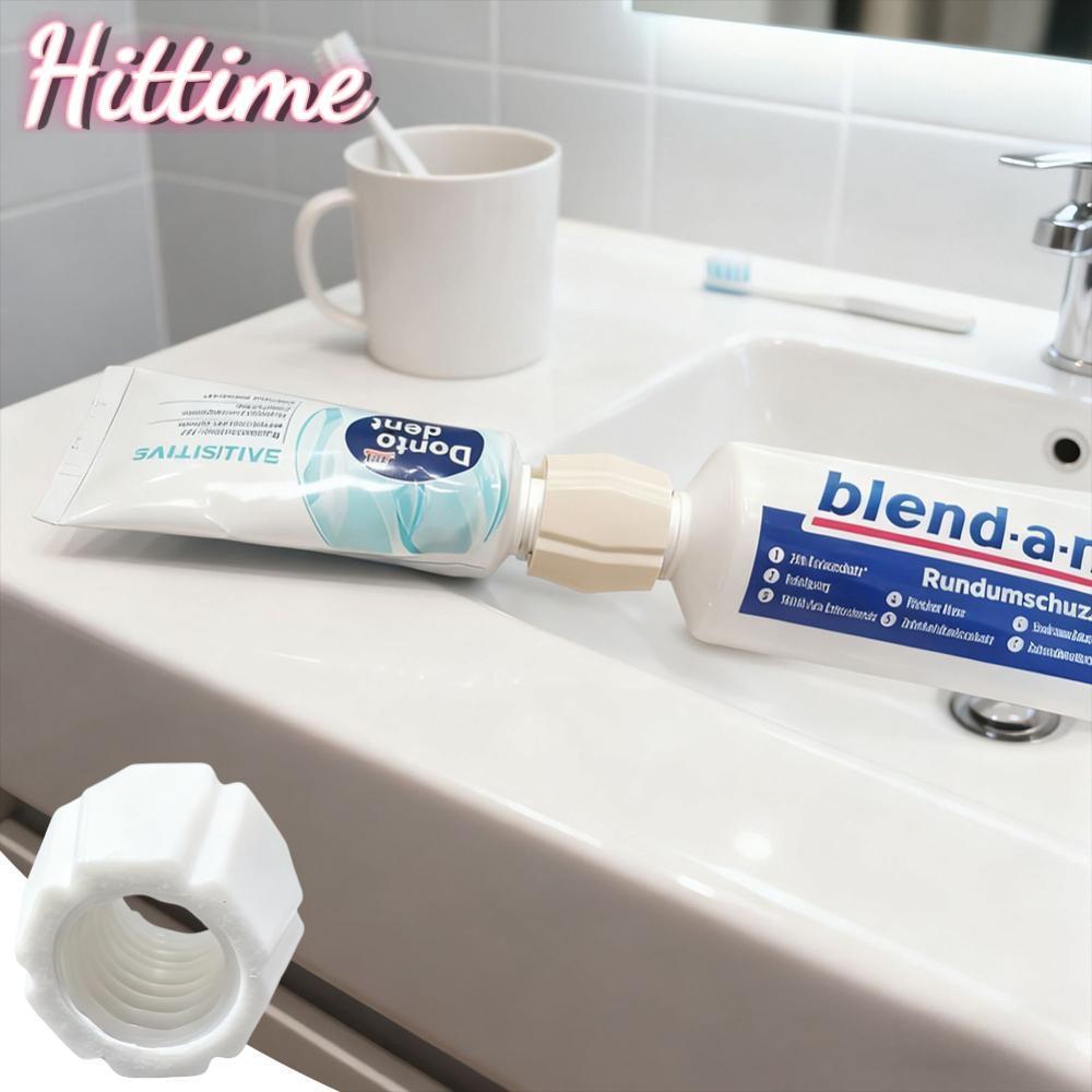 HITTIME หลอดยาสีฟันอะแดปเตอร์ Squeezer Travel-Friendly Zero-Waste Refill Solution Compact Home Campi