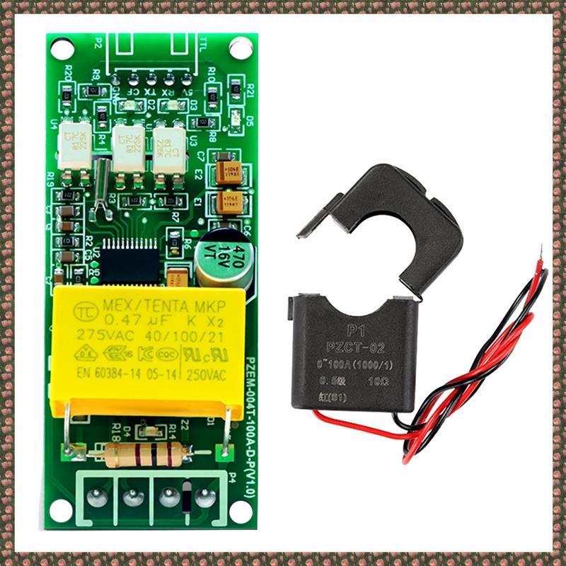 [homegarden1] อะไหล่ทดแทน 100A PZEM 004T Wattmeter+Open CT Kwh Meter Volt Amp Current Test Module สํ