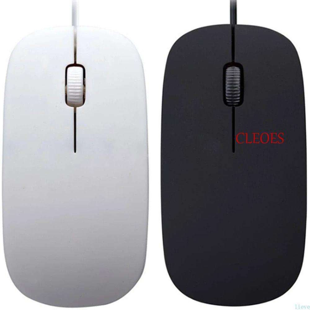 CLEOES เมาส์แบบมีสายสําหรับ Pc อุปกรณ์เสริมแล็ปท็อปเมาส์สําหรับเล่นเกม 1200dpi 3d Roller สีดําสีขาว Usb เมาส์แบบมีสาย