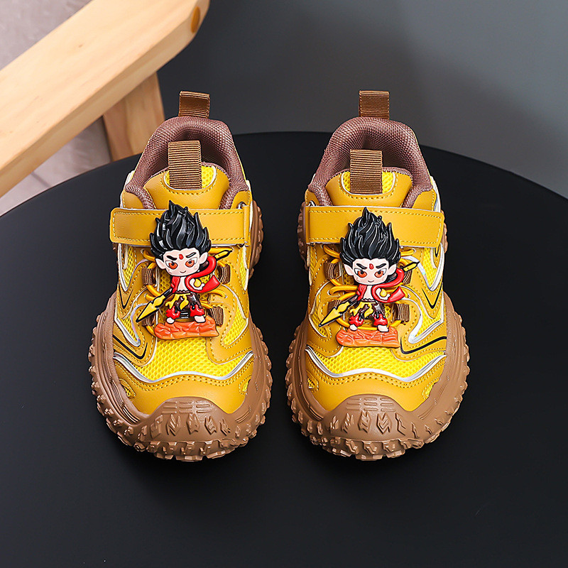 [สินค้าใหม่] รองเท้ากีฬาเด็ก Kick-Resistant Wear-Resistant Hiking Shoes Medium Large Children Autumn