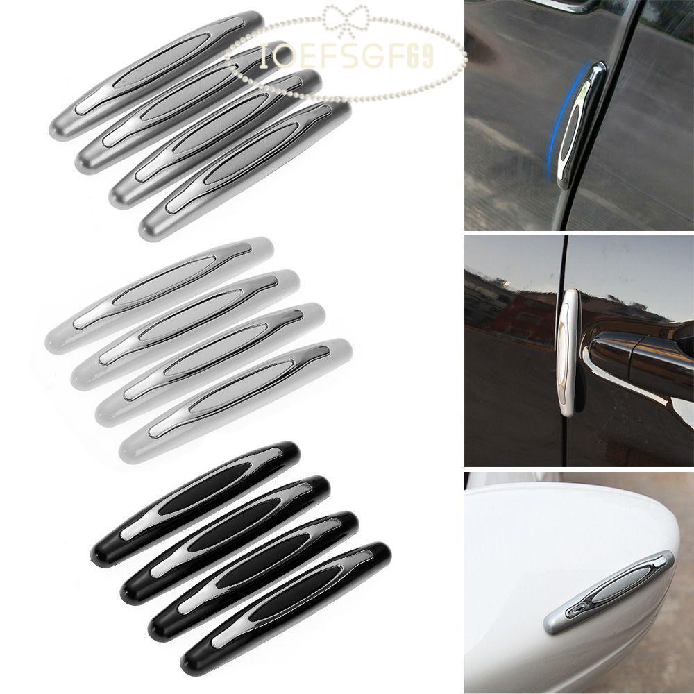 IOEFSGF69 4 ชิ้นรถประตูป้องกันมุมกันชนตกแต่งขอบ Trim Auto Guard