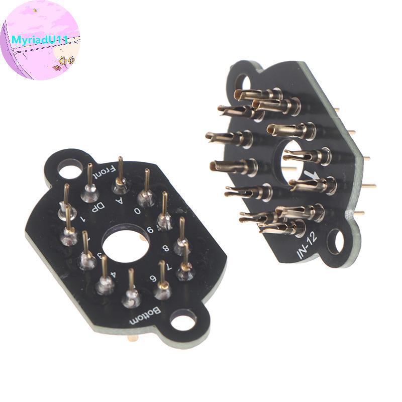 MyriadU 1/4 ชิ้น 12pin เซรามิค Nixie Tube Holder Soet IN-12 Glow Tube Soet Tube Holder IN12 TH