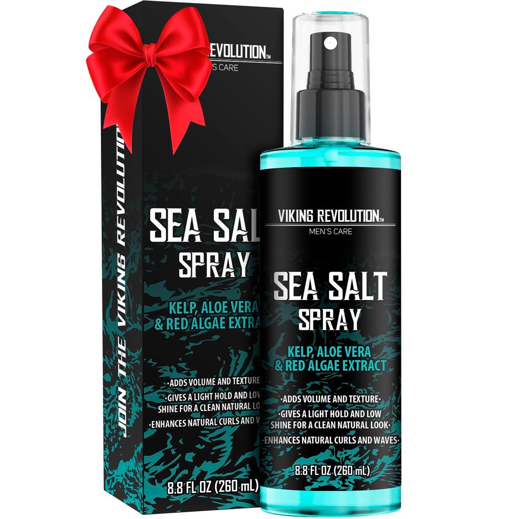 Viking Revolution Mens Sea Salt Spray-Containing Kelp, Aloe Vera และ Red Algae Extract Hair Type Spr