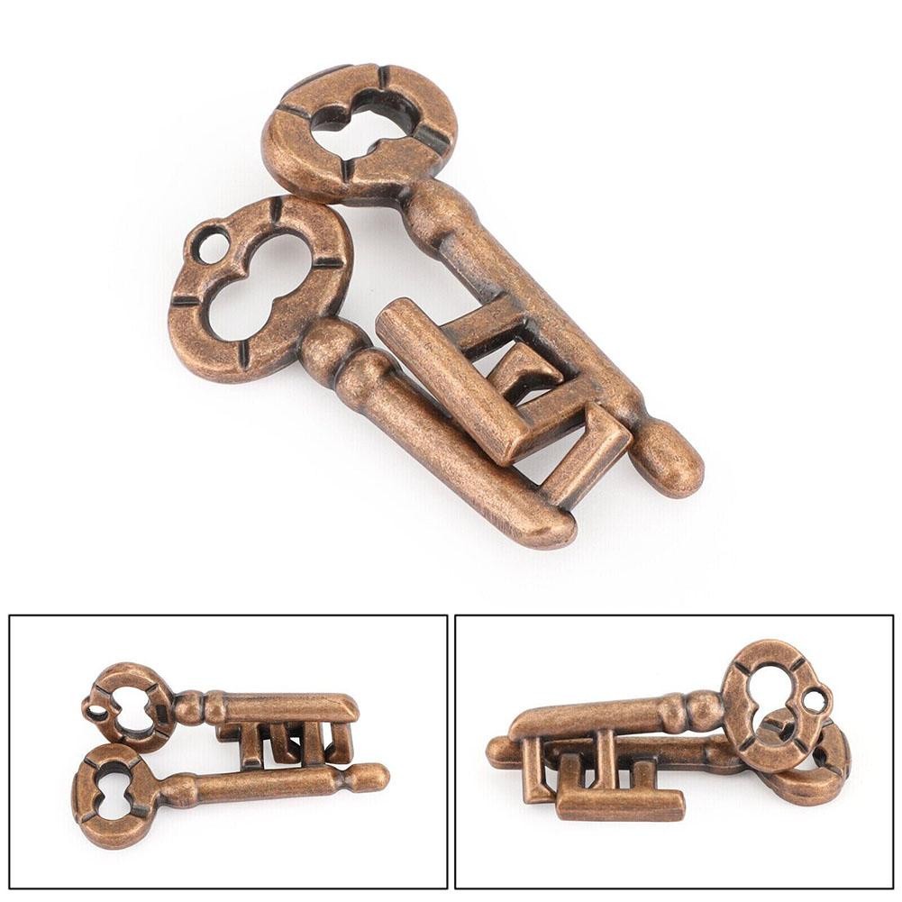 ล็อคอัจฉริยะของเล่นเครื่องทดสอบสมอง Development Alloy Key Iq เด็ก Key แหวนปริศนา Thinking Puzzle V9g
