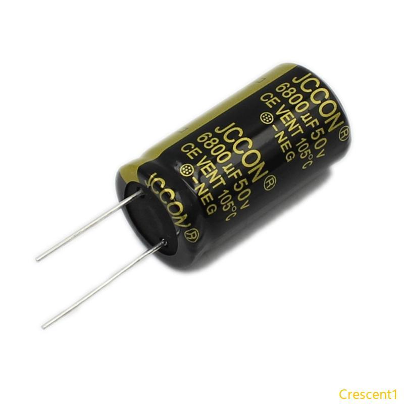 Crescent1 50V 6800UF Capacitor 22x40 มม.0 86x1 57in ความถี่อลูมิเนียม Electrolytic Capacitors สําหรั