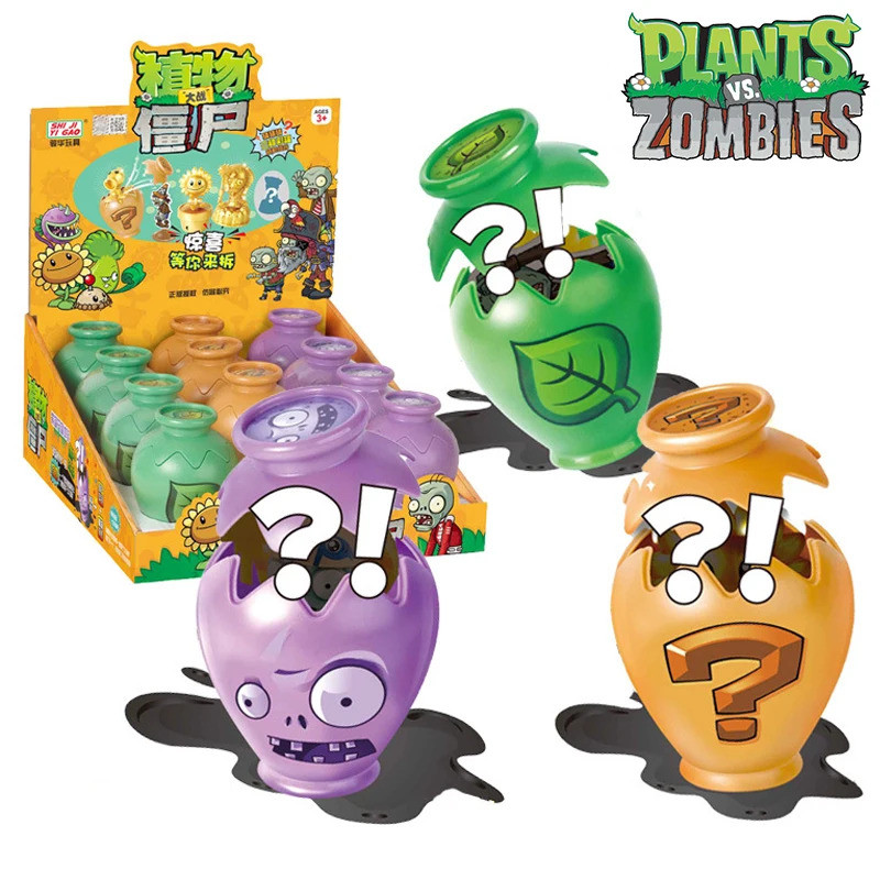 12pcs พืช VS Zombies 2 Crock หม้อ Surprise กล่องชุดของเล่น Peashooter SunFlower โจรสลัดกัปตัน Zombie