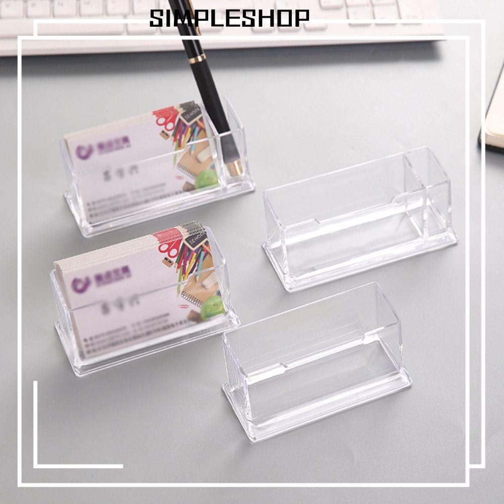 SIMPLESHOP Desktop Shelf Box, Location Card Organizer Creative Business Card, Durable Acrylic Transp